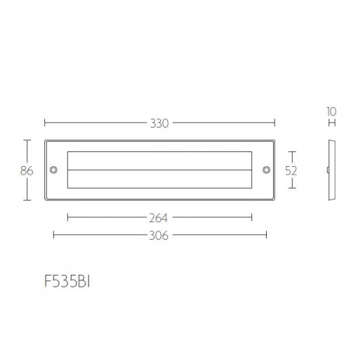 Formani Timeless F535BI briefplaat binnen (tochtborstel) glans nikkel