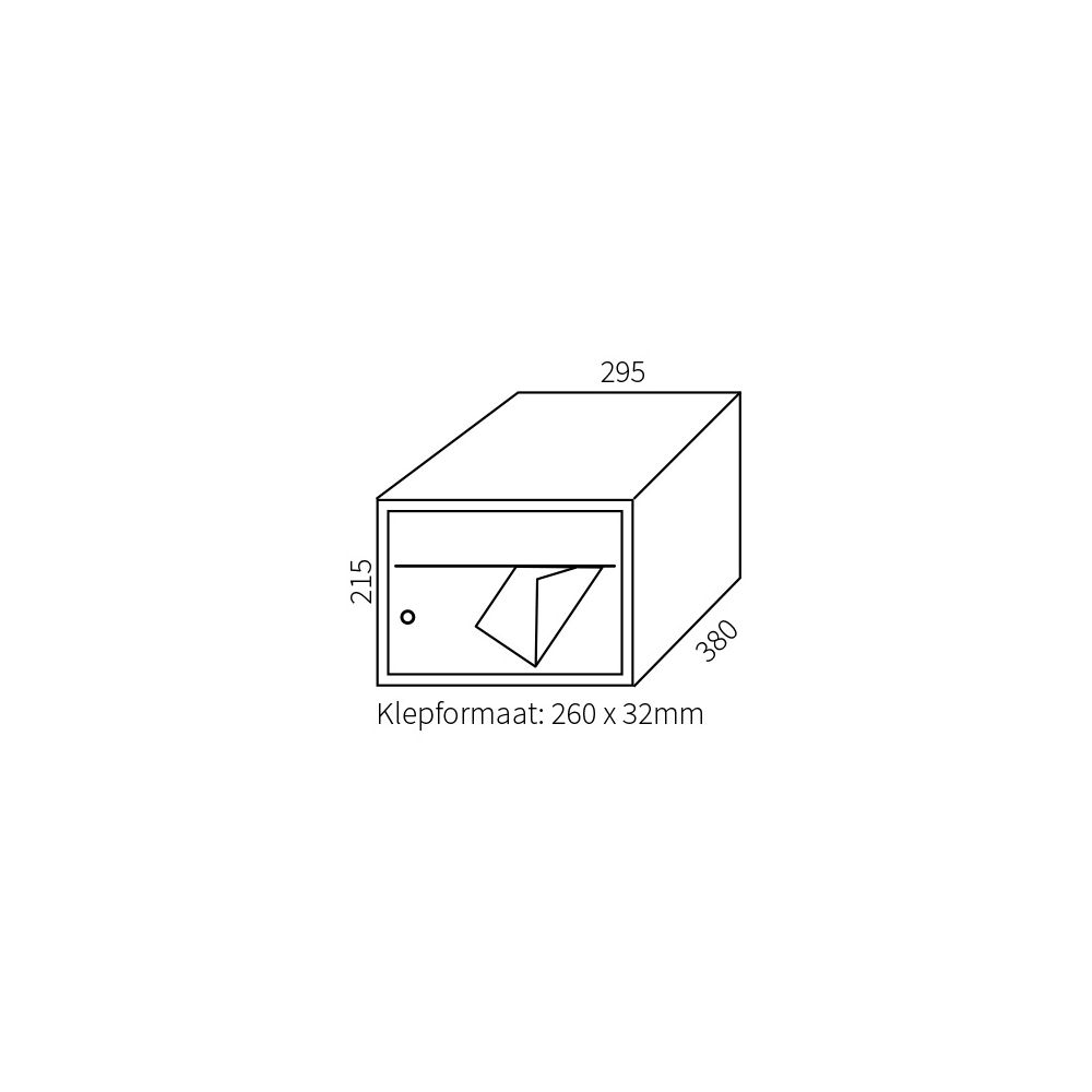 Afmetingen Brick brievenbus