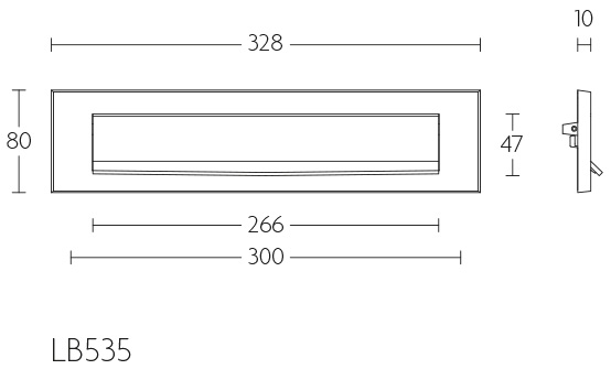 Formani BASICS LB535 briefplaat gepolijst RVS