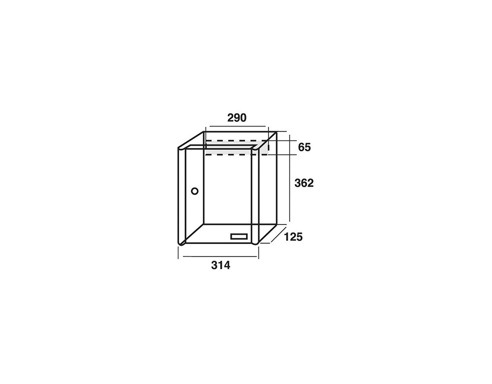 Joma No2 postopvangkast staal zwart
