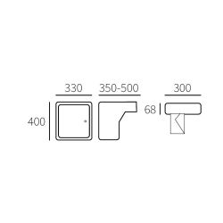 STOER! Flexibele postinbouwkast RVS 35-50cm