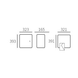 STOER! Post inbouwkast met deurtje - antraciet 165mm