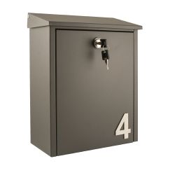 Zelfklevend RVS huiscijfer York 75mm.