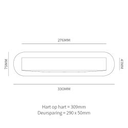 Briefplaat Ronald chroom mat