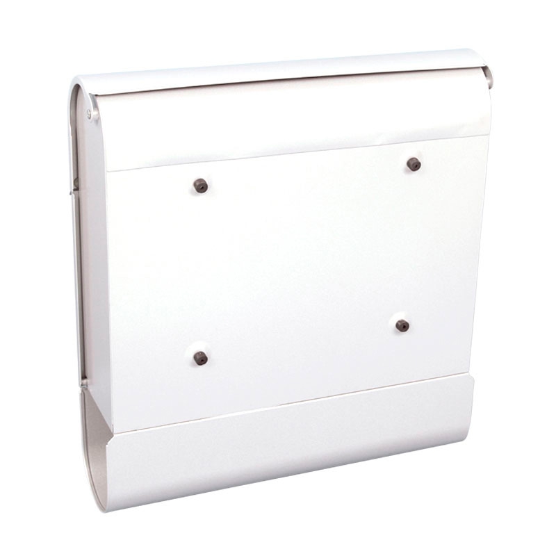 Basic Armilan wandbrievenbus met krantenvak staal wit
