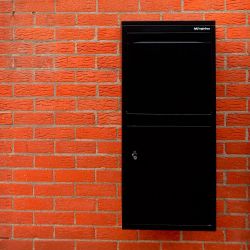 Pakketbrievenbus Logixbox Frontbox DeLuxe Uni - zwart