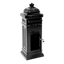 Basic nostalgische staande kolombrievenbus - zwart