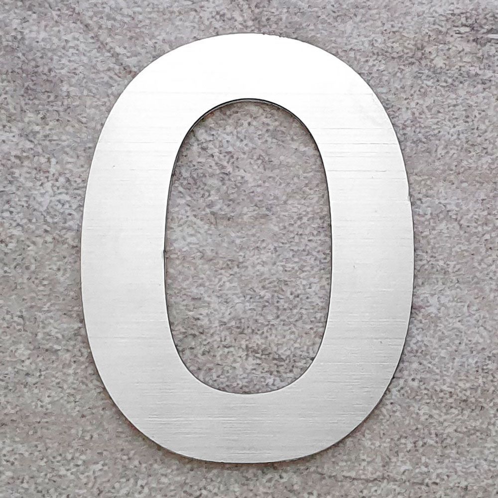 Logixbox zelfklevend RVS huiscijfer Bold 75mm.