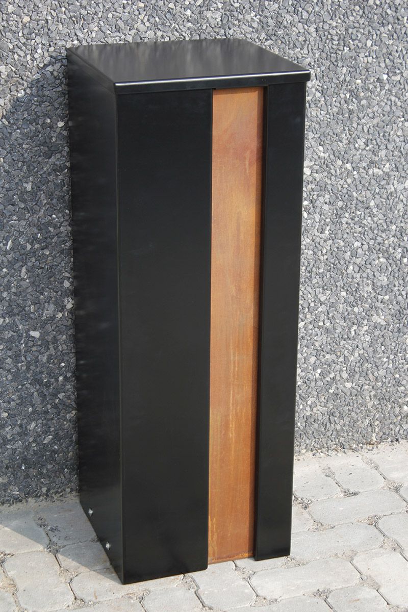 Geroba Geroba Collu Combo pakketbrievenbus zwart cortenstaal