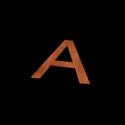 Huisletter Geroba - Cortenstaal