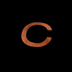 Huisletter Geroba - Cortenstaal