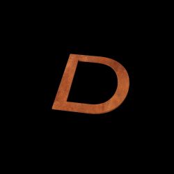 Huisletter Geroba - Cortenstaal