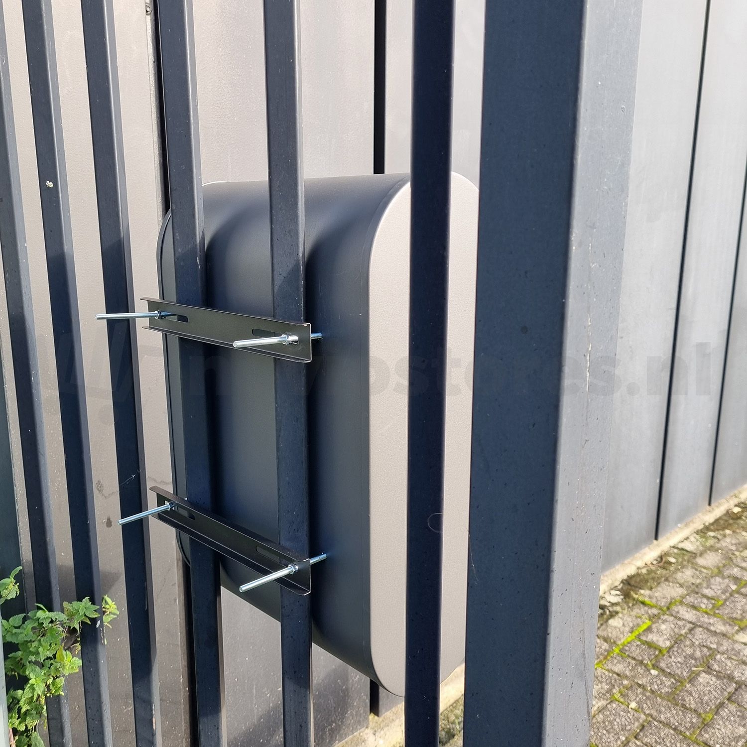 Hardbrass Bevestigingsset voor hekmontage brievenbussen universeel