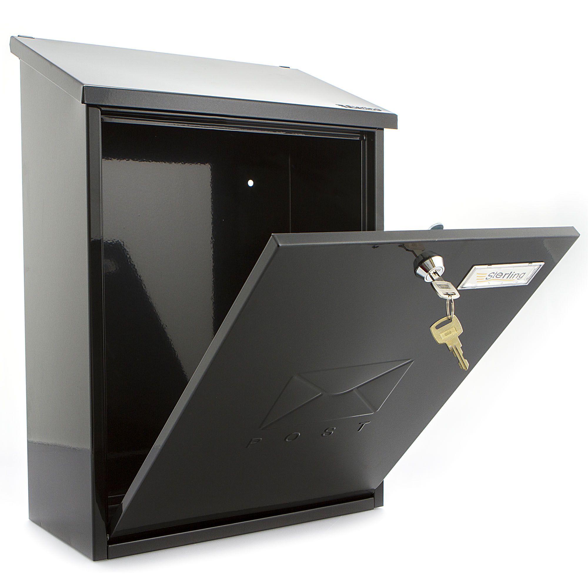 G2 G2 Grand wandbrievenbus staal zwart