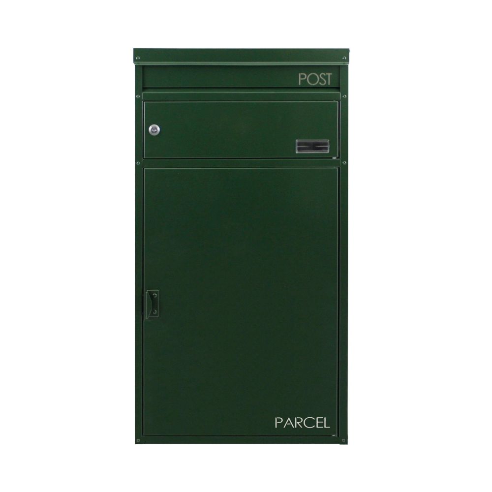 SafePost 65 brievenbus met pakketvak staal - groen