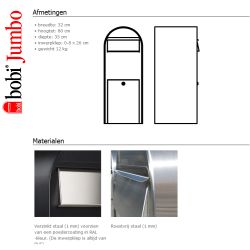 Brievenbus Bobi Jumbo afmetingen