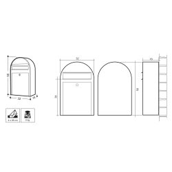 Brievenbus Bobi Grande S (slim)