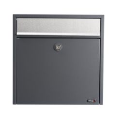 Brievenbus Allux 250 antraciet met RVS klep