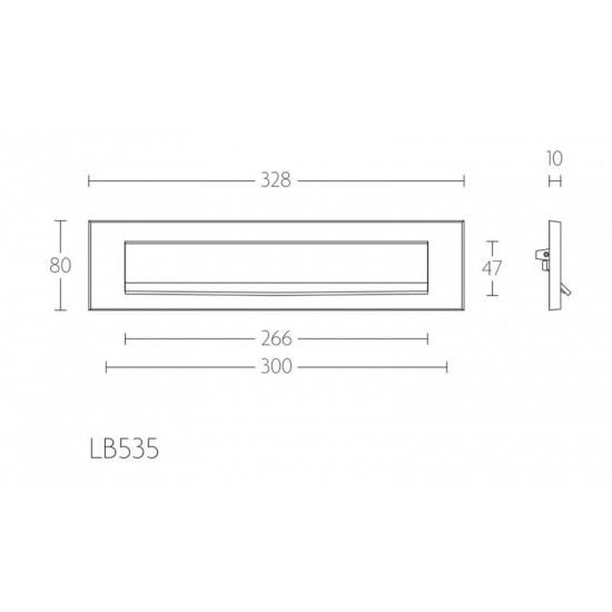 Formani BASICS LB535 briefplaat PVD mat RVS