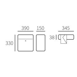 Combipack zwarte briefplaat en witte postopvangkast