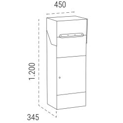 STOER! Pakketbrievenbus - corten-look