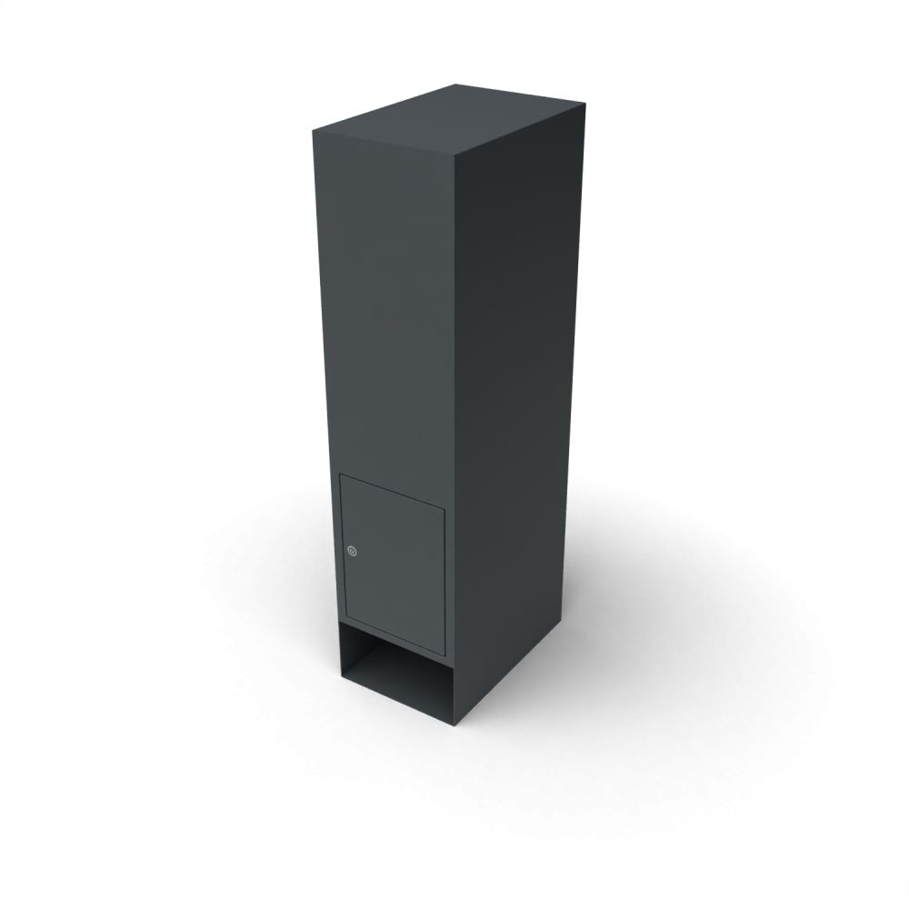 Geroba Geroba Pakun pakketbrievenbus staal zwartgrijs