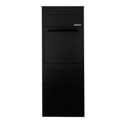 Pakketbrievenbus met postvak Logixbox Frontbox DeLuxe Uni achteruitname - zwart