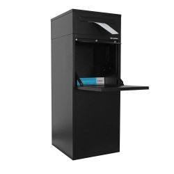 Pakketbrievenbus met postvak Logixbox Frontbox DeLuxe Uni achteruitname - grijs