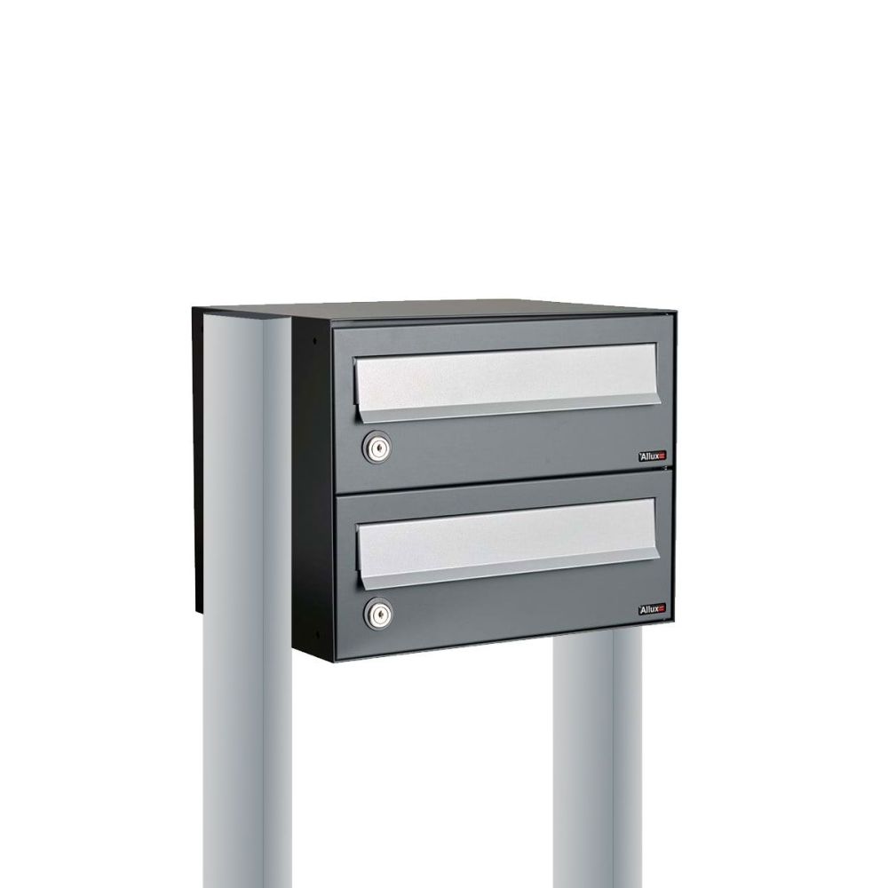 Brievenbusunit Hive set vrijstaand 1-breed, 2-hoog - antraciet