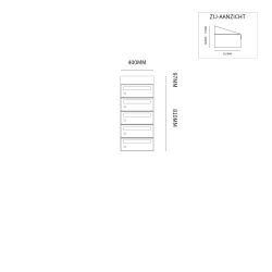 Brievenbusunit Hive set vrijstaand 1-breed, 5-hoog - antraciet