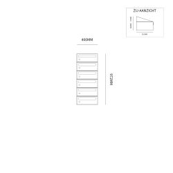 Brievenbusunit Hive set wand 1-breed, 6-hoog - zwart