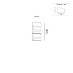 Brievenbusunit Hive set wand 1-breed, 5-hoog - zwart