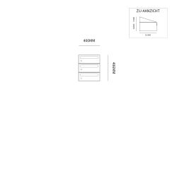 Brievenbusunit Hive set wand 1-breed, 3-hoog - zwart