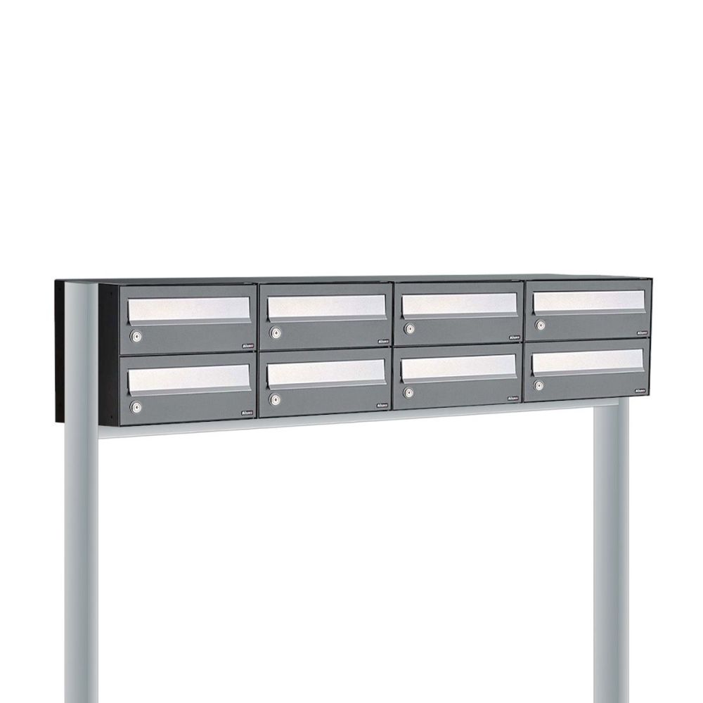 Brievenbusunit Hive set vrijstaand 4-breed, 2-hoog - antraciet
