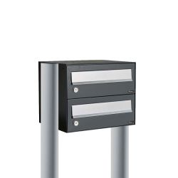 Brievenbusunit Hive set vrijstaand 1-breed, 2-hoog - zwart