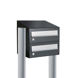 Brievenbusunit Hive set vrijstaand 1-breed, 2-hoog - zwart