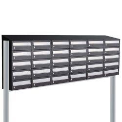 Brievenbusunit Hive set vrijstaand 6-breed, 5-hoog - zwart