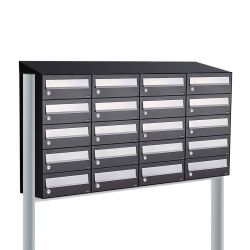 Brievenbusunit Hive set vrijstaand 4-breed, 5-hoog - zwart