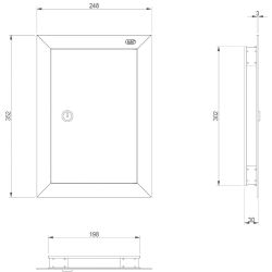 Albo eSafe Entrada inbouwdeur S - zwart