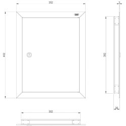 Albo eSafe Entrada inbouwdeur M - zwart