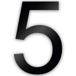 Zelfklevend huiscijfer Nova 80mm. - zwart
