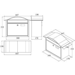 Brievenbus SafePost 948 - antracietgrijs/RVS klep