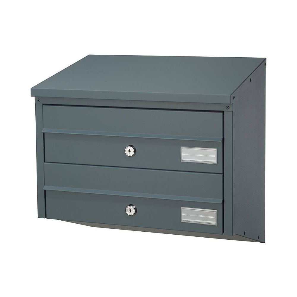 SafePost systeem met 2 brievenbussen BDL912 - antracietgrijs