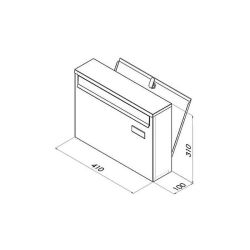 Hekbrievenbus SafePost 920 - antracietgrijs
