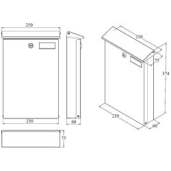 Brievenbus SafePost 951 - antracietgrijs