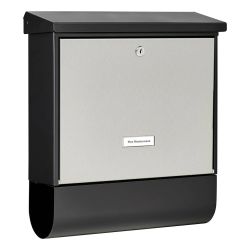 Burg-Wächter brievenbus met krantenvak London-Set - zwart/RVS