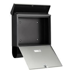 Burg-Wächter brievenbus met krantenvak London-Set - zwart/RVS