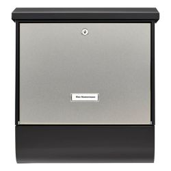 Burg-Wächter brievenbus met krantenvak London-Set - zwart/RVS