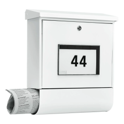 Burg-Wächter Solar-brievenbus Malaga met LED huisnummer - wit