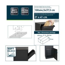Pakketbrievenbus Keulen XL - mat zwart